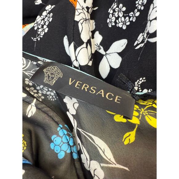 Versace Capsule Jumpsuit IT 44 US 8 Viscose Shalom Harlow Runway Floral RARE - Picture 15 of 16